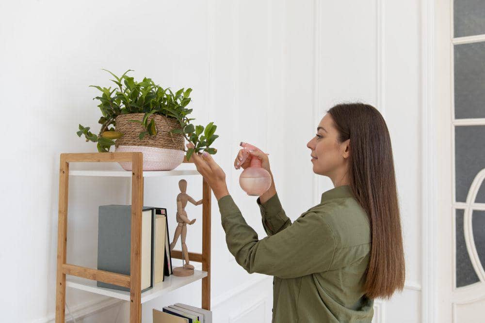 ilustrasi merawat tanaman 