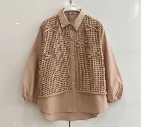 Ribbon Lace Shirt (shopee.co.id/bibbi_id)