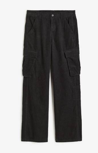 Wanita Corduroy Cargo Trousers (shopee.co.id/H&M Indonesia Official Store)