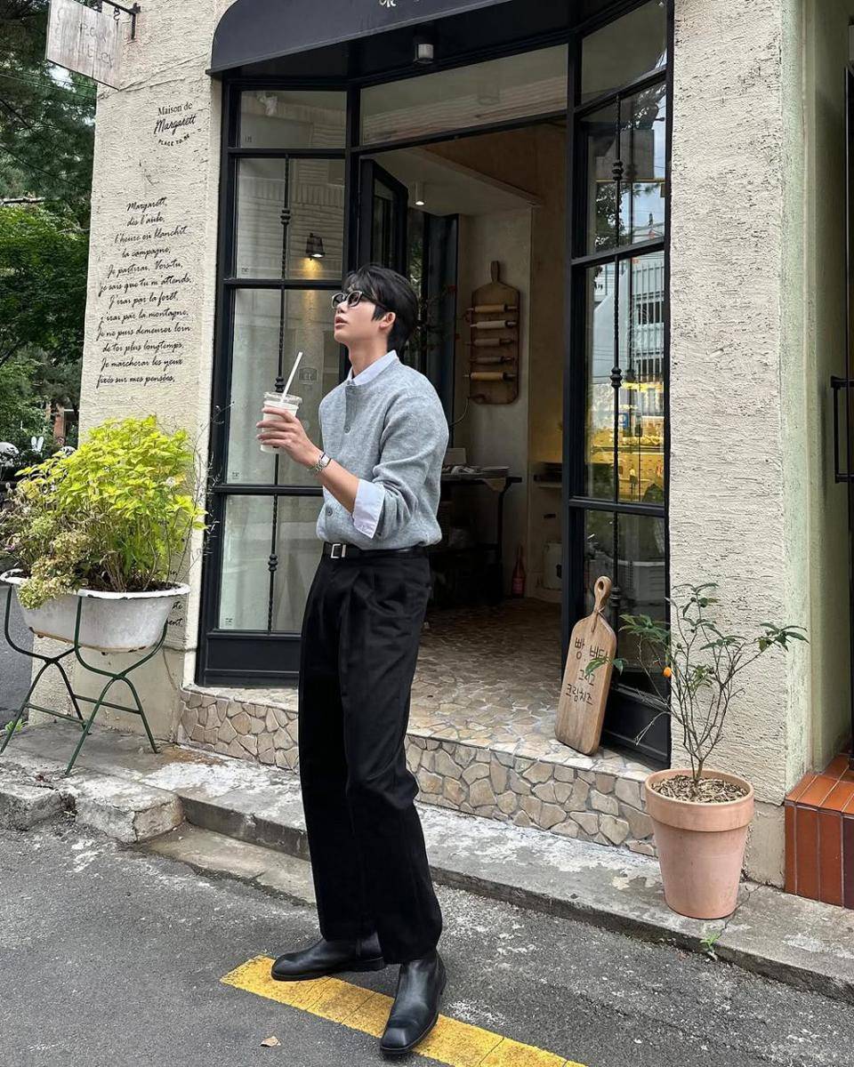 outfit fine dining romantis ala Kim Min Jun (instagram.com/185mg_)