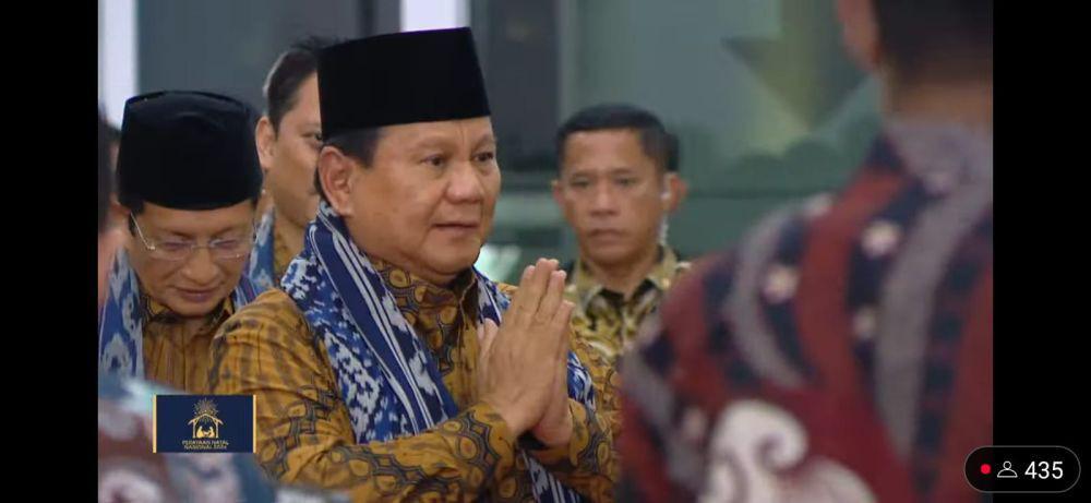 Prabowo Hadiri Perayaan Natal Nasional, Disambut Musik Kolintang
