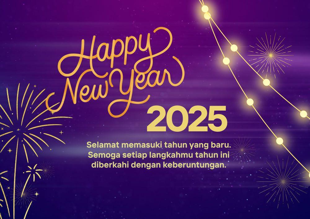 7 Poster Ucapan Tahun Baru 2025, Lengkap dengan Doa Baik