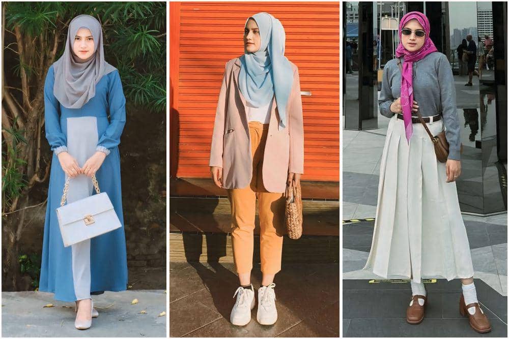 8 OOTD Hijab Tabrak Warna ala Silvia Anggraini, Feminin Versi Playful!