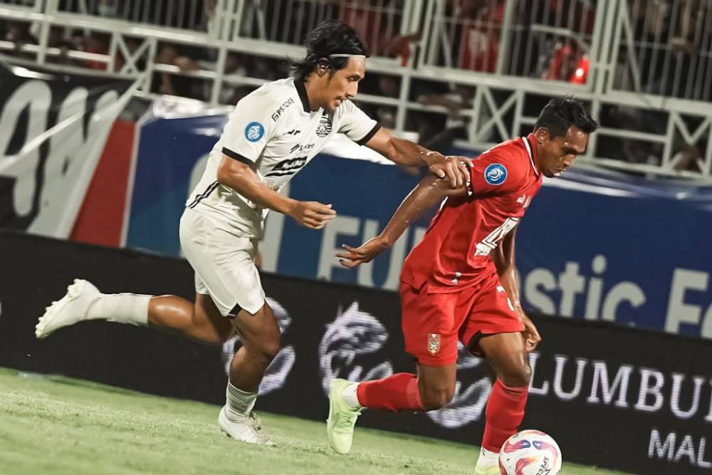 Salah satu momen laga pekan ke-17 BRI Liga 1 2024/25 antara Malut United versus Persija Jakarta pada 28 Desember 2024. (Instagram.com/malutunitedfc)