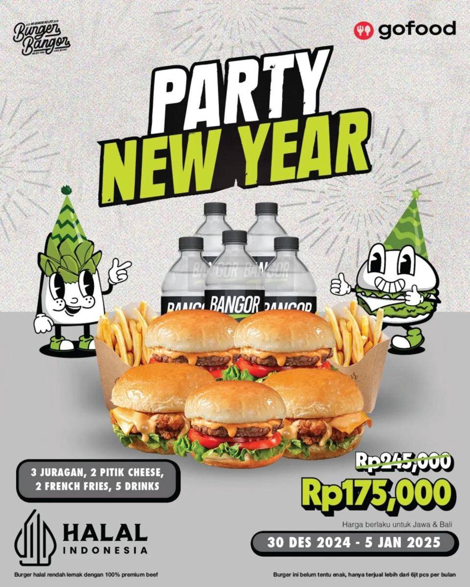 Promo Tahun Baru 2025 Burger Bangor (instagram.com/burgerbangor)