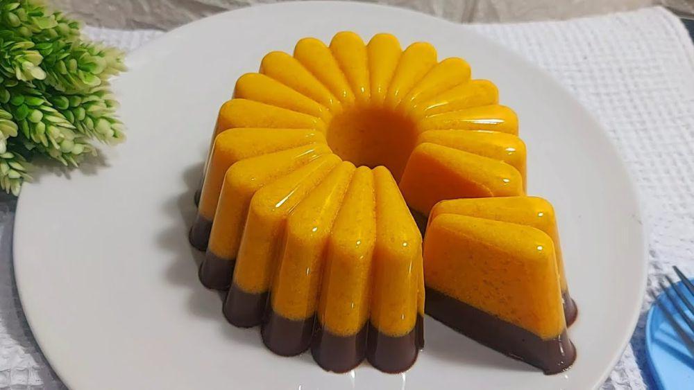 Resep Puding Labu Kuning Lapis Cokelat yang Manis dan Lembut