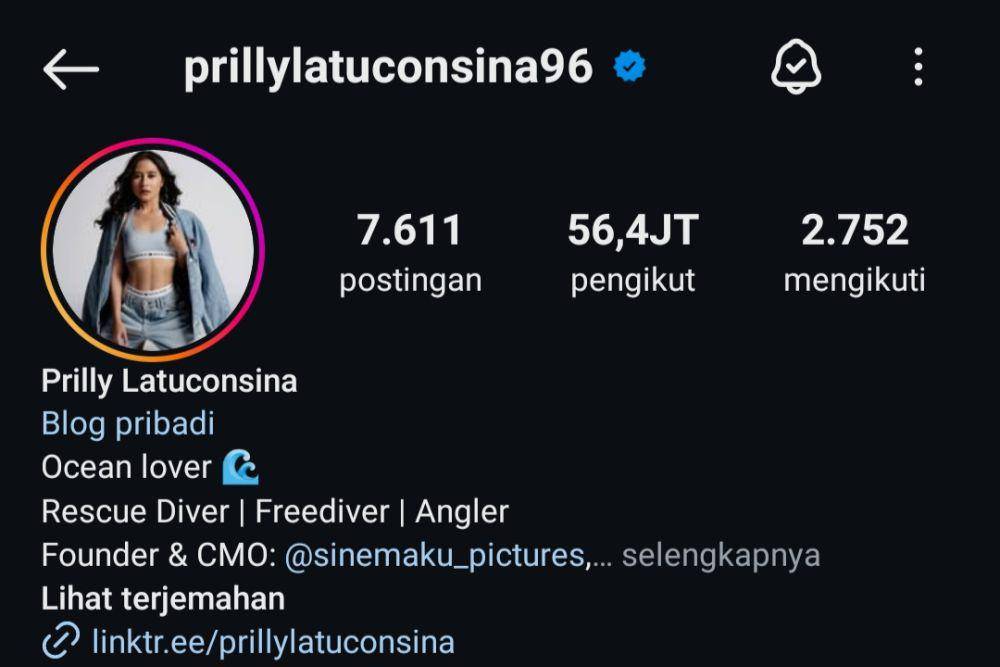 profil Instagram Prilly Latuconsina (instagram.com/prillylatuconsina96)