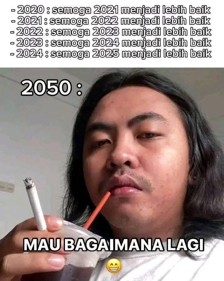 meme sambut tahun baru 2025 (x.com/qrivasi)