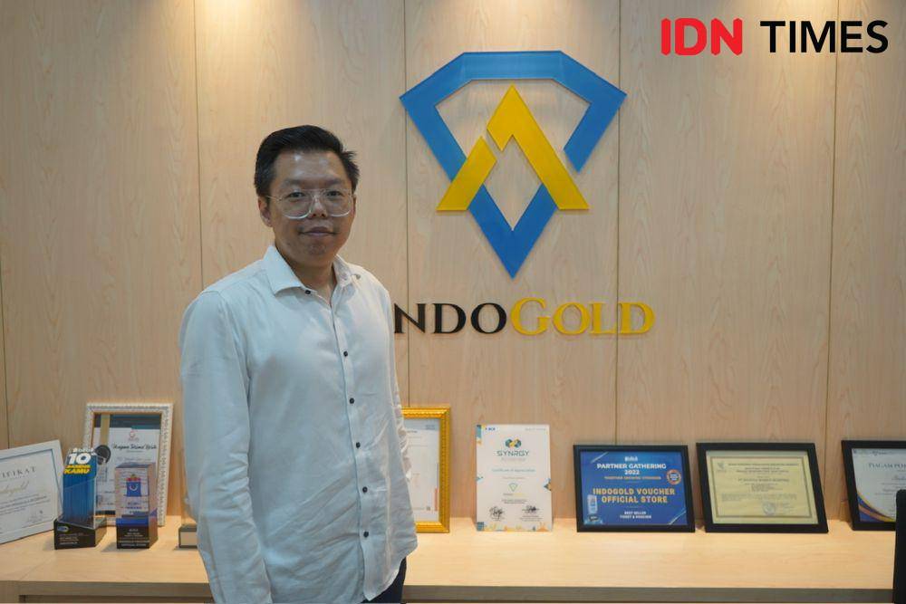 Founder dan Chief Marketing Officer (CMO) IndoGold, Indra. (IDN Times/Fauzan)