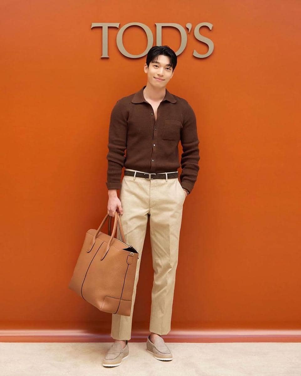 Outfit nuansa coklat ala Wi Ha Joon (Instagram.com/wi_wi_wi)