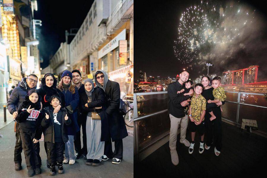 Gaya Seleb di Malam Tahun Baru 2025 (instagram.com/raffinagita1717 | instagram.com/ashanty_ash)