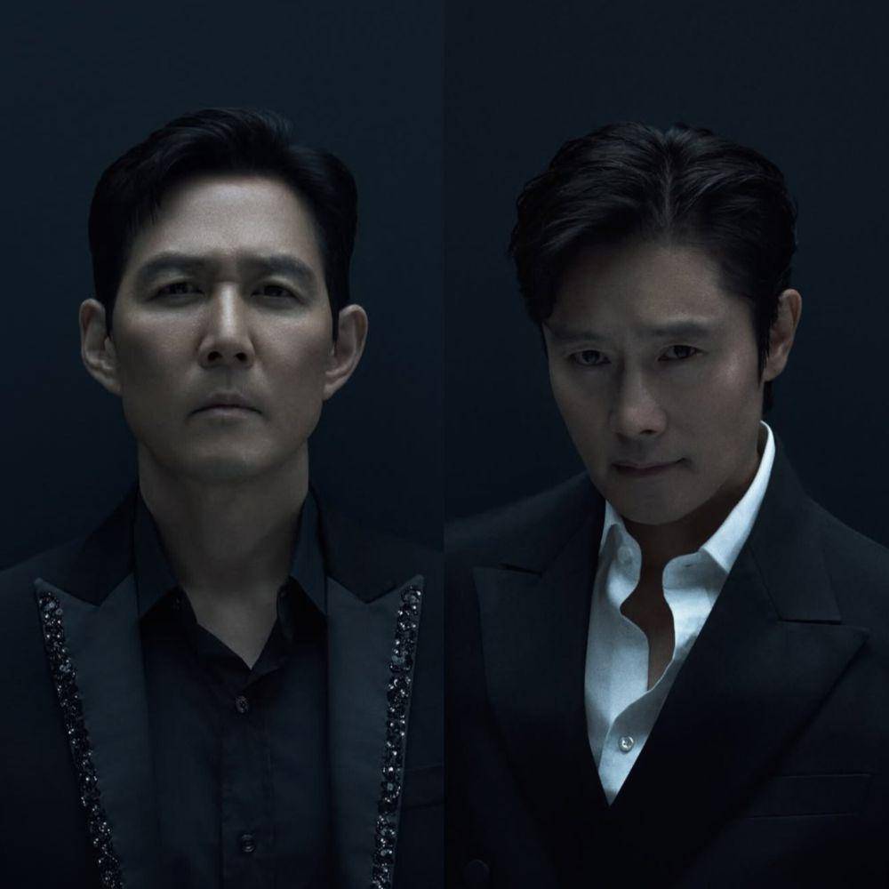 Seong Gi Hun (Lee Jung Jae) dan front man (Lee Byung Hun) di drakor Squid Game 2 (instagram.com/netflixkr)