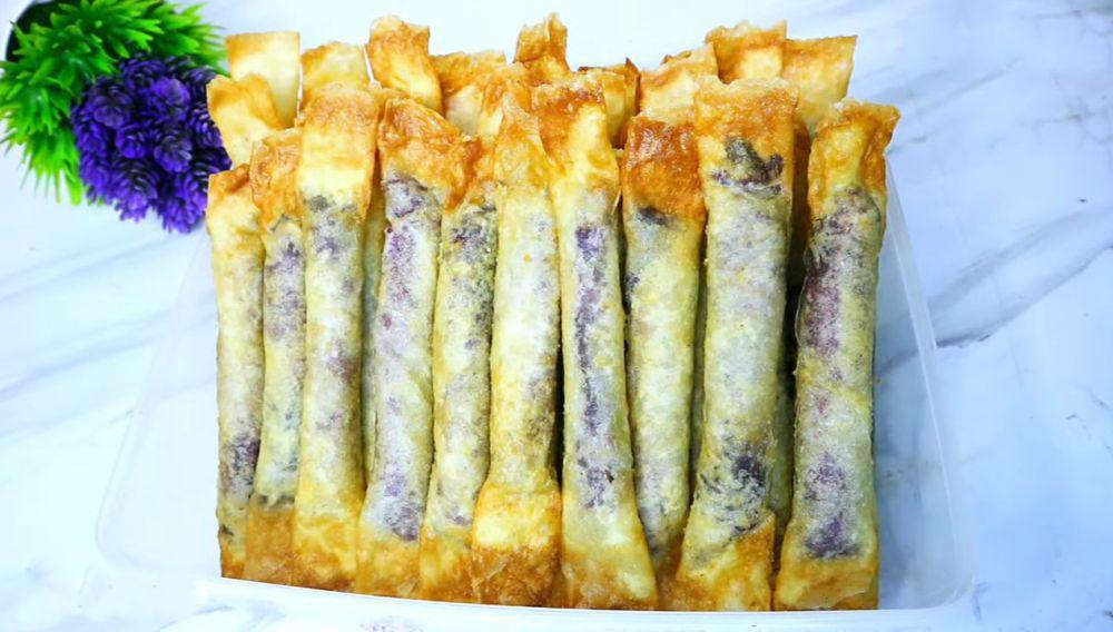 Resep Lumpia Isi Ubi Ungu Cokelat, Renyah dengan Isian Lembut