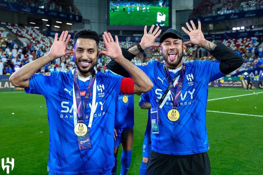 Neymar saat merayakan gelar juara (instagram.com/neymarjr)