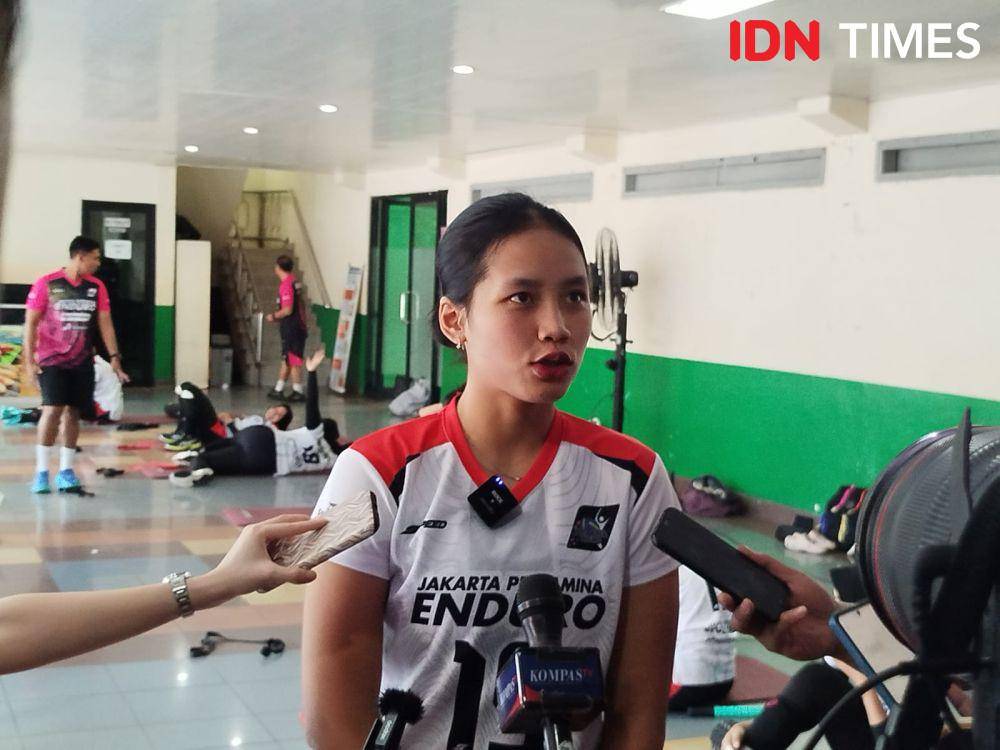 Kapten tim Jakarta Pertamina Enduro, Tisya Amallya Pratiwi. (IDN Times/Sandy Firdaus)