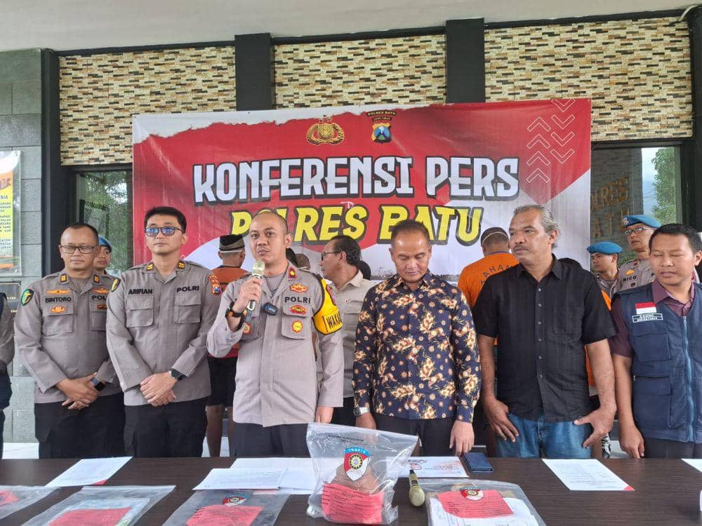 Konferensi Pers kasus jual beli anak di Kota Batu. (IDN Times/Rizal Adhi Pratama)