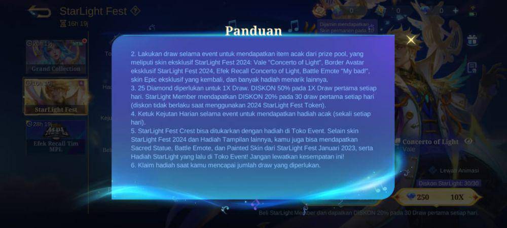 panduan event StarLight Fest di Mobile Legends (dok. Moonton/Mobile Legends: Bang Bang)
