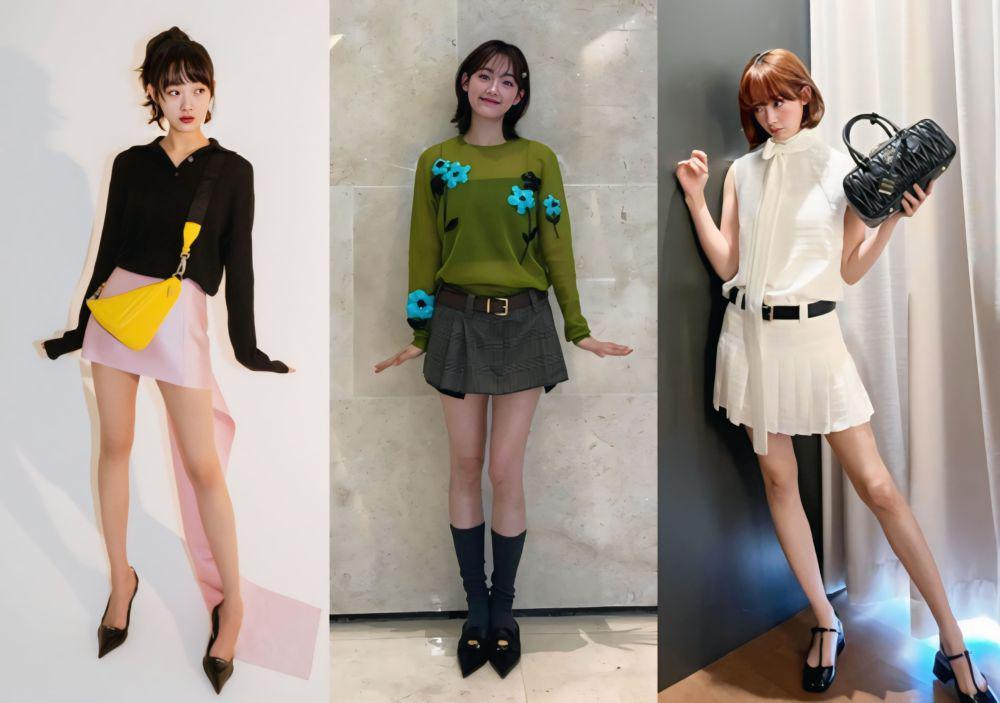 10 Padu Padan Mini Skirt ala Lee Yoo Mi, Looks Girly!