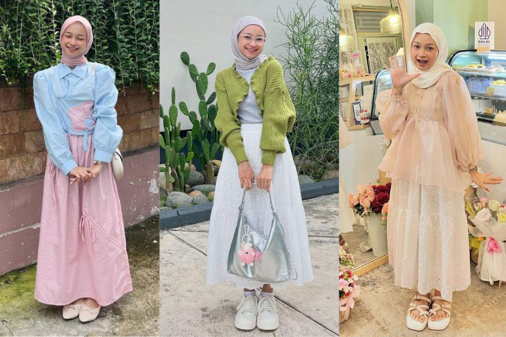 10 Ide OOTD Feminin Look ala Selebgram Scepynun, Manis Abis!