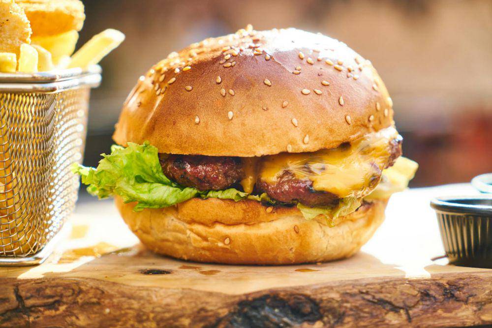 ilustrasi burger udang 