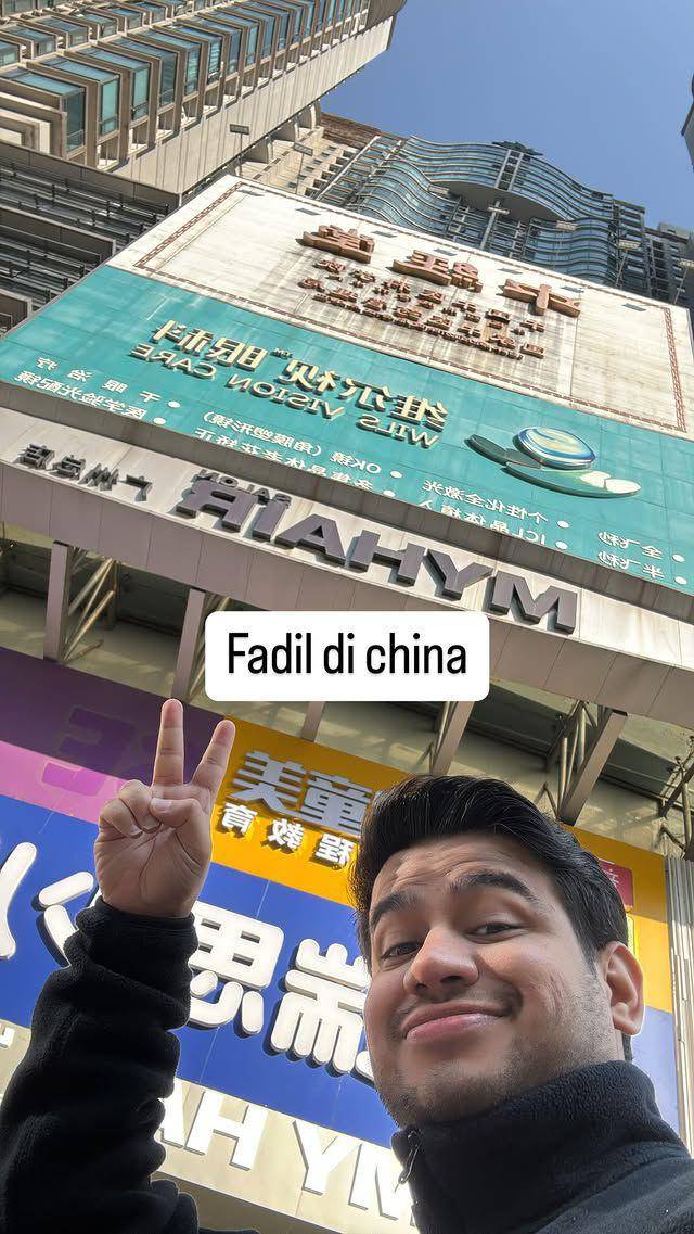 potret Fadil Jaidi syuting iklan di China (instagram.com/fadiljaidi)