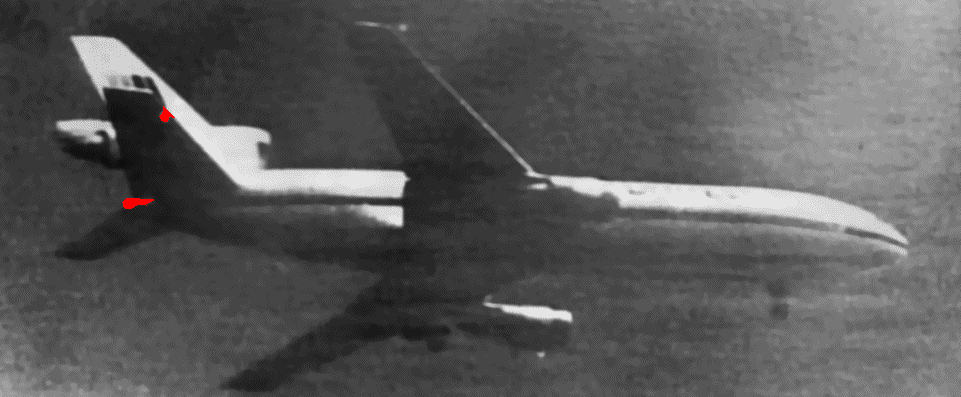 pesawat 232 United Airlines saat mengalami masalah (commons.wikimedia.org/NTSB)
