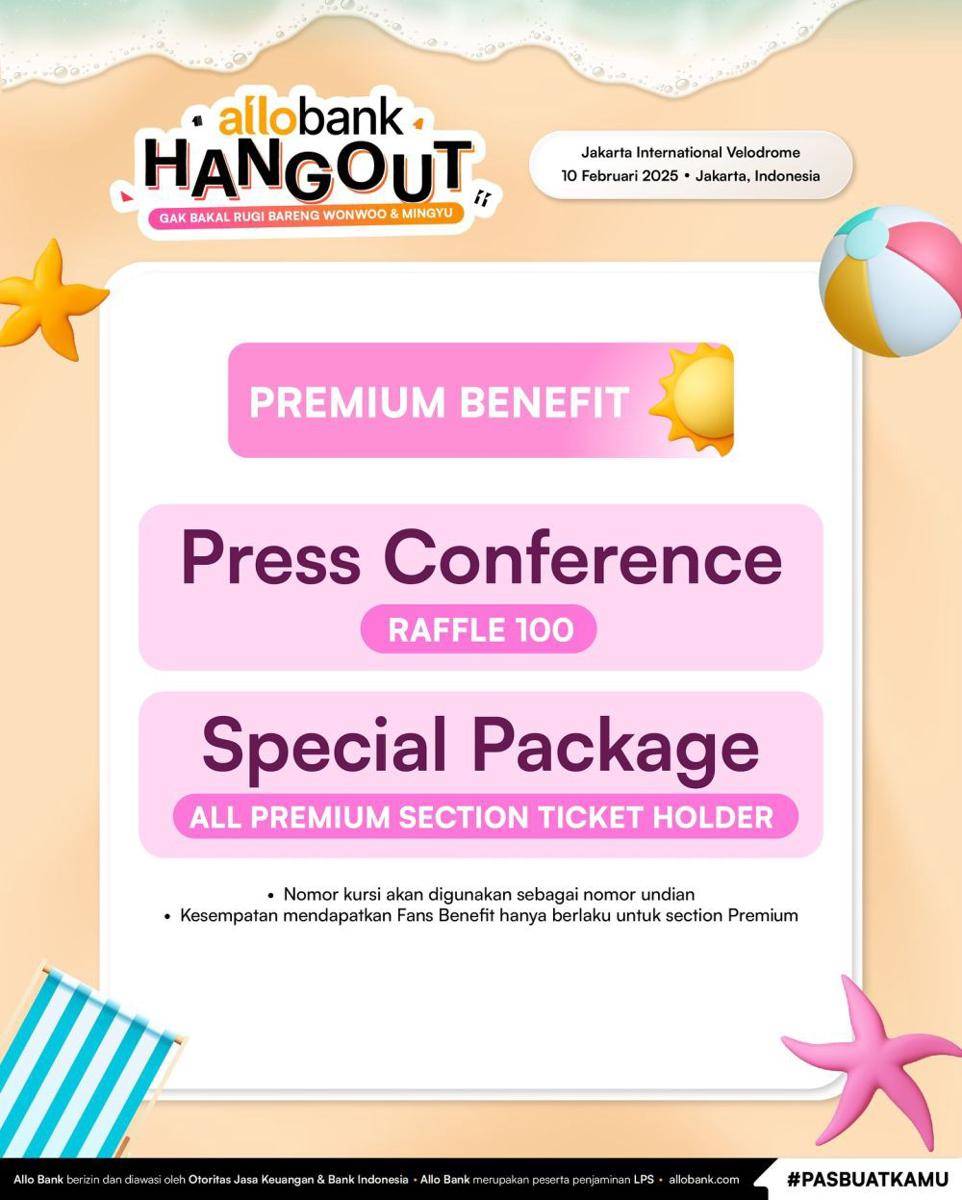 poster Meet and Greet Mingyu dan Wonwoo SEVENTEEN (instagram.com/allobank)