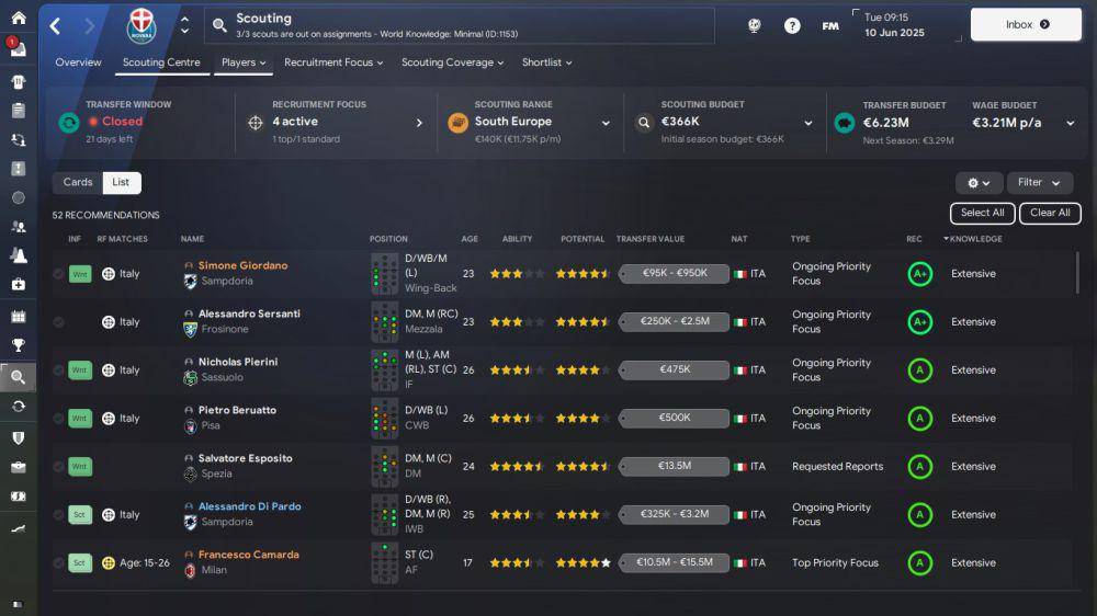 ilustrasi laman laporan pemain dari tim scouting FM24 (dok. Sports Interactive/Football Manager 2024)