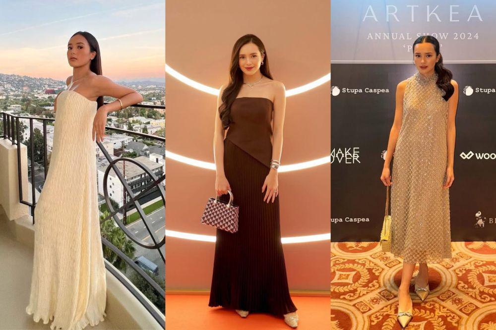8 Inspirasi Dress Pesta ala Beby Tsabina, Simple nan Elegan