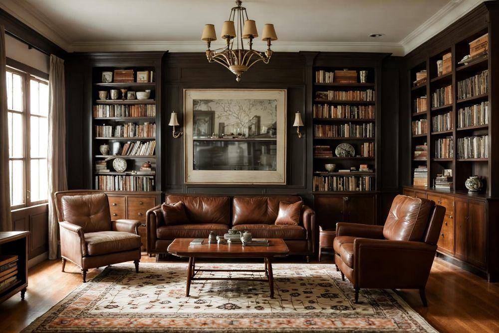Ruang tamu bernuansa vintage (interiorai.com)
