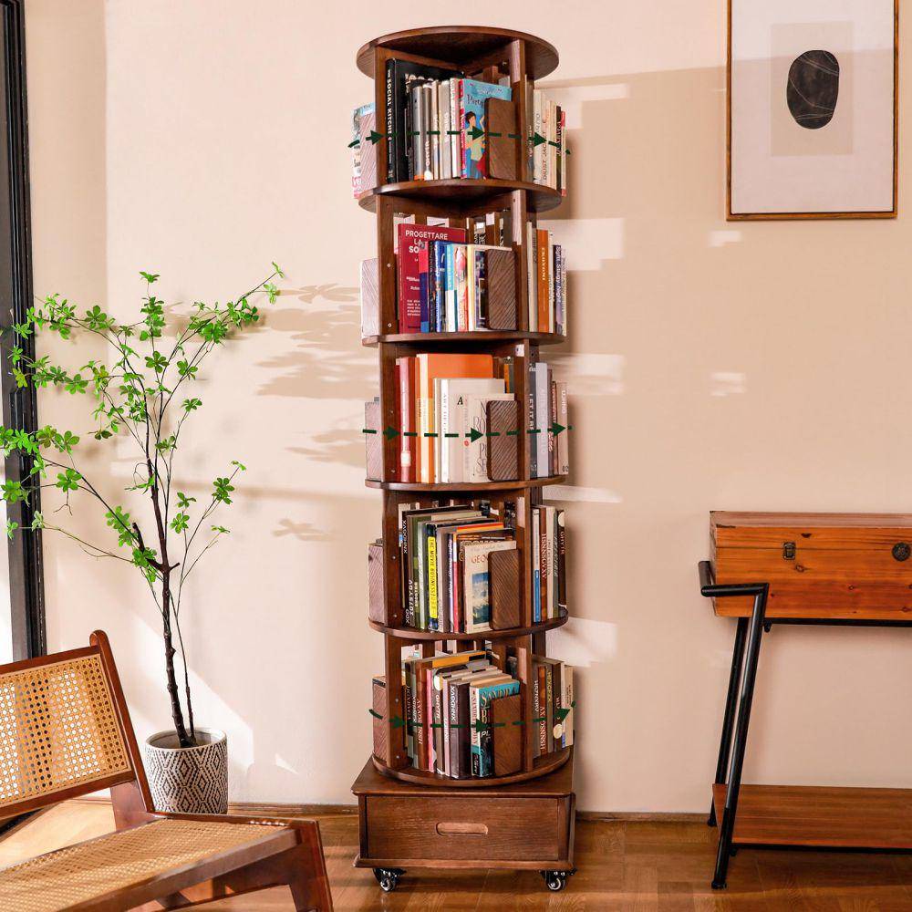 ilustrasi rotating bookshelf (amazon.com/Mingyan Trading)