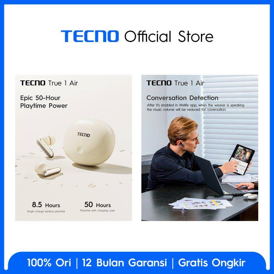 TECNO True 1 Air (tokopedia.com/TECNO Official Store)