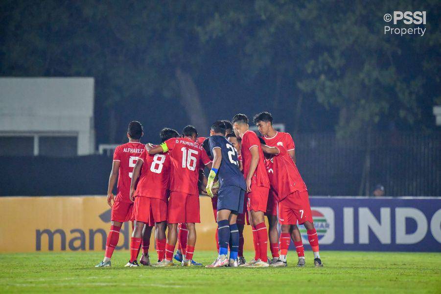 Para pemain Timnas Indonesia U-20 dalam laga Kualifikasi Piala Asia U-20 2025 melawan Yaman U-20 di Stadion Madya GBK Jakarta pada 29 September 2024. (Dok. PSSI.org)