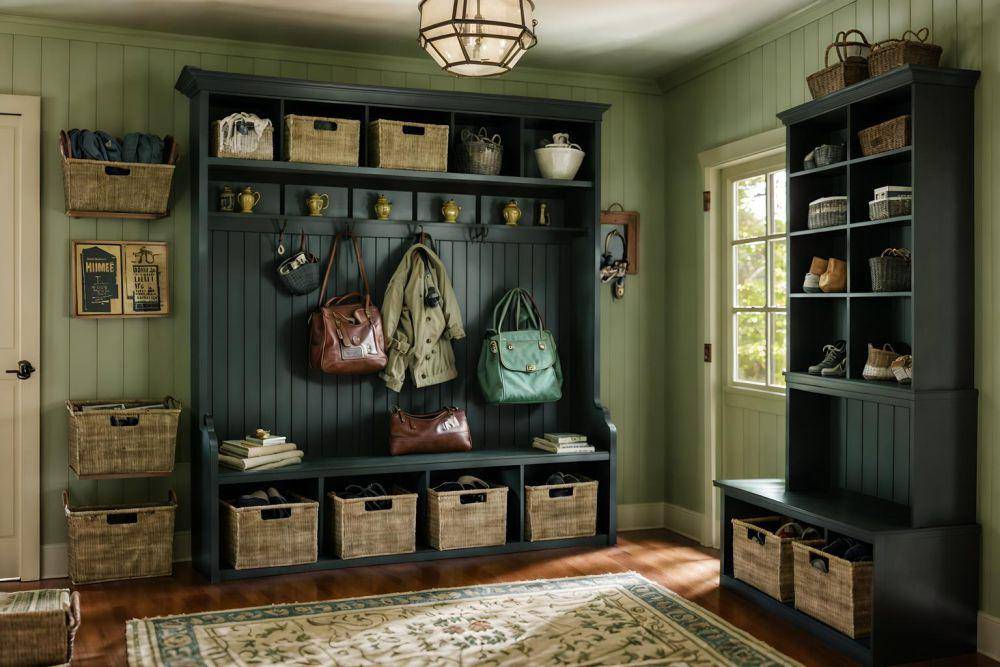 Mudroom bernuansa vintage (interiorai.com)