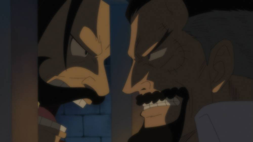 Roger meminta Garp untuk melindungi Ace. (dok. Toei Animation/One Piece)