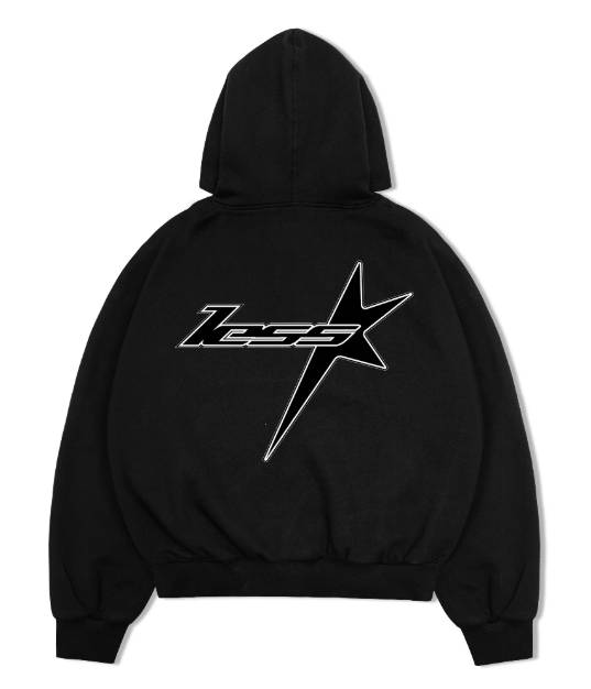 Lessegos Hoodie Boxy Fit Lavons Hitam (shopee.co.id/LESSEGOS)