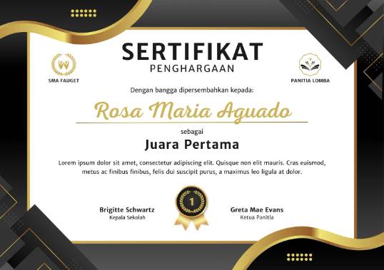 contoh sertifikat class meeting (canva.com/hanacreativestudio)