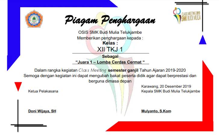 contoh sertifikat class meeting (scribd.com/AgungAwaludin)