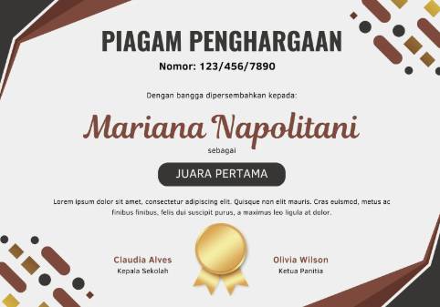 contoh sertifikat class meeting (canva.com/hanacreativestudio)