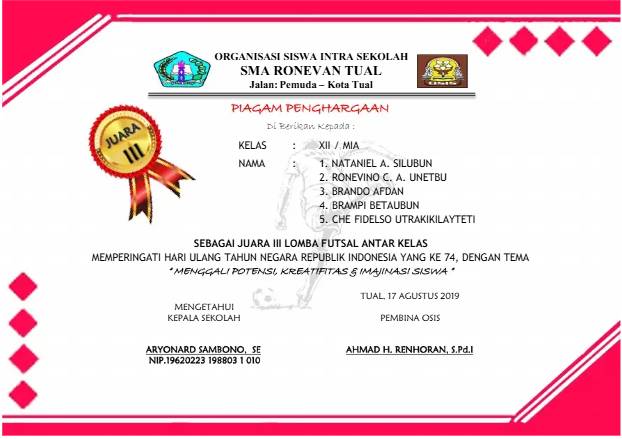 contoh sertifikat class meeting (scribd.com/BrampiBetaubun)