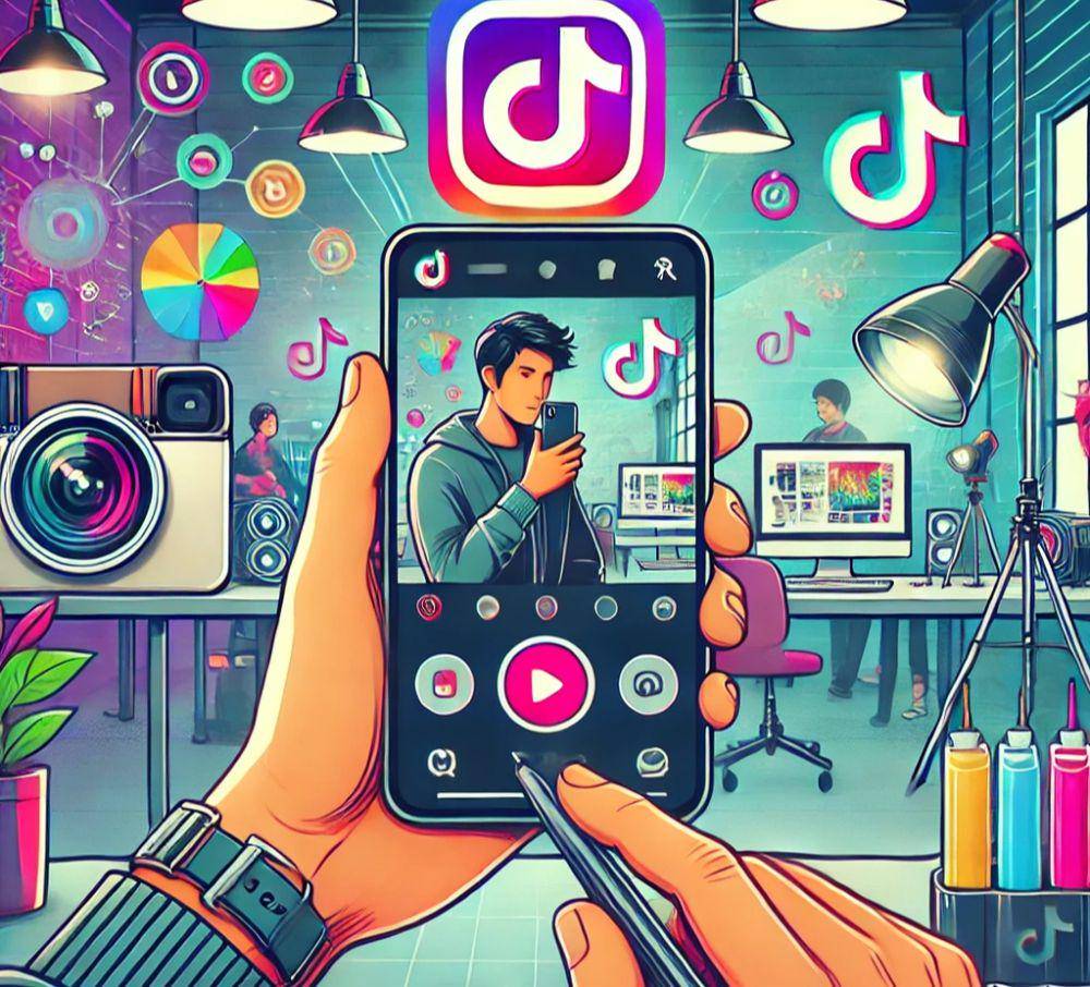 Ilustrasi Seseorang yang Sedang Live dan Mempromosikan produk (Gambar dihasilkan oleh ChatGPT, OpenAI)