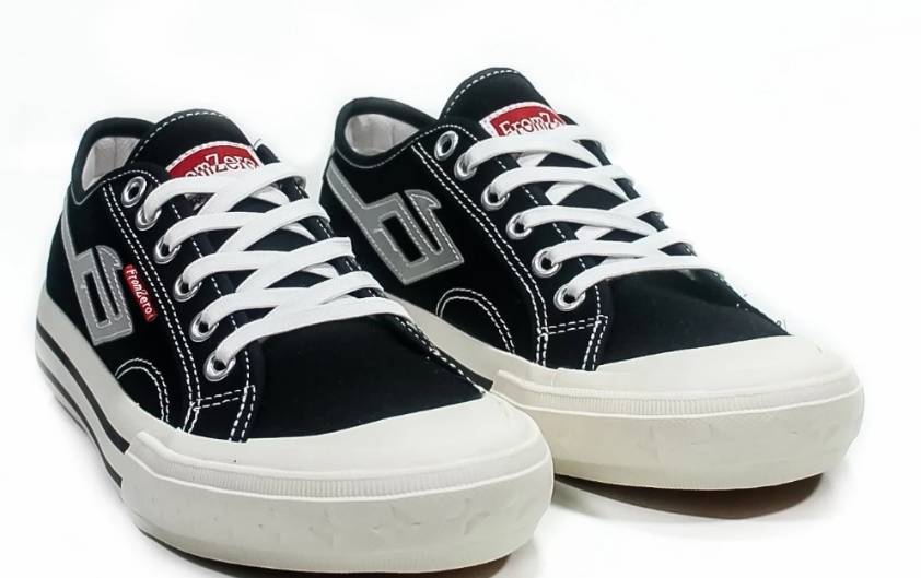 Fromzero Sneakers Pria Aransa Black White Flash (shopee.co.id/Fromzero Official Shop)
