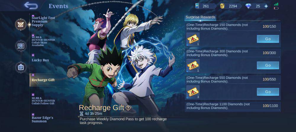 misi recharge gift Mobile Legends (dok. Moonton/Mobile Legends: Bang Bang)