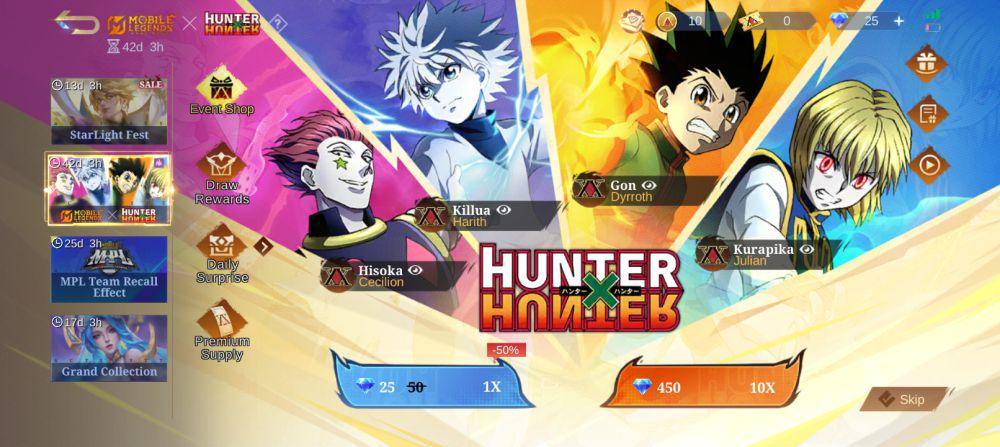 diskon harian gacha Hunter X Hunter(dok. Moonton/Mobile Legends: Bang Bang)
