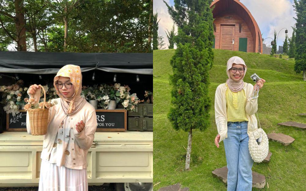 7 Ide OOTD Hijab dengan Outer ala Vania Winola, Cutesy!