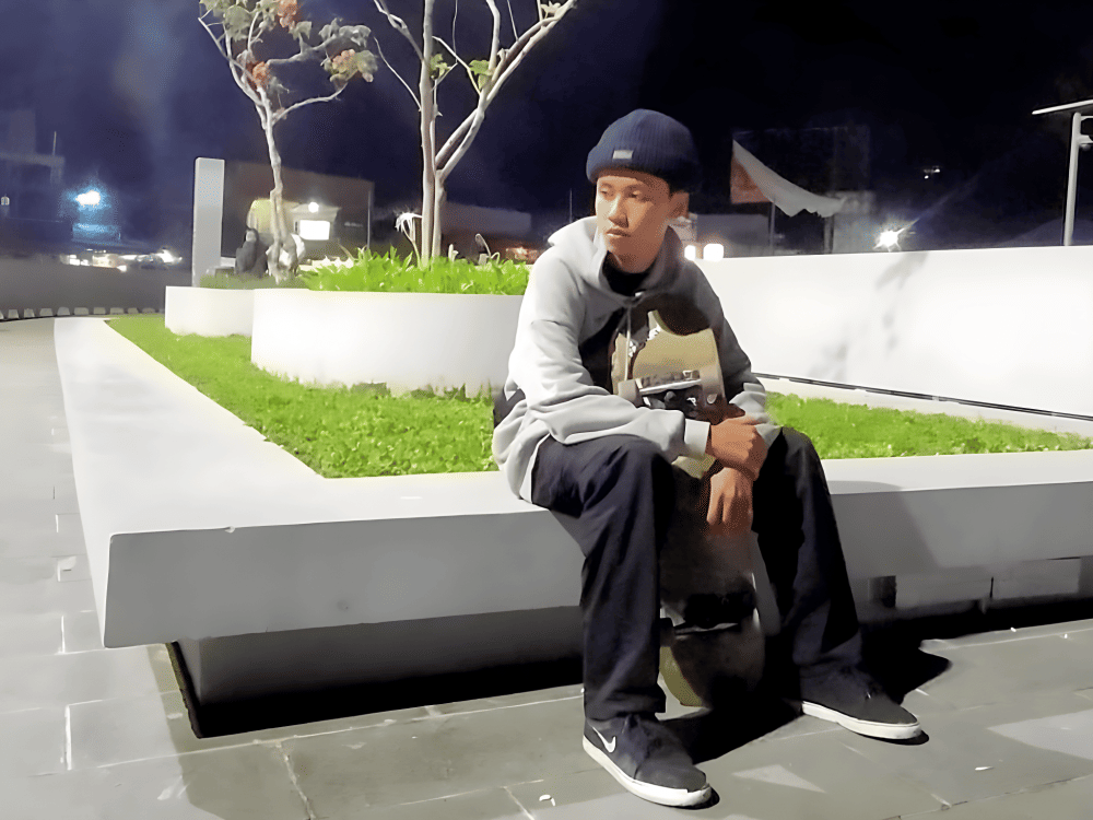 ilustrasi cowok dengan skate style