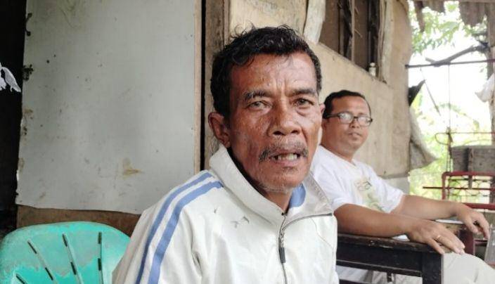 Pardomuan Siahaan ayah kandung JS yang diduga menistakan agama (IDN Times/Eko Agus Herianto)
