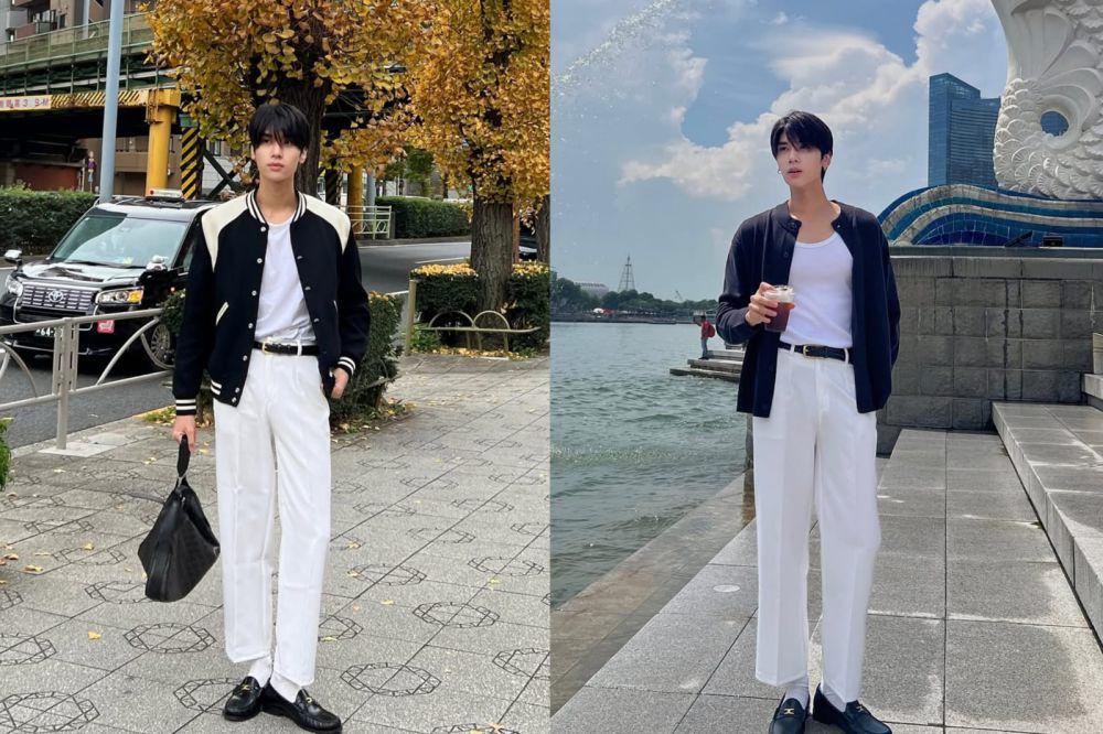 7 Ide Styling White Pants ala Aktor Dunk Natachai, Effortless Elegan!