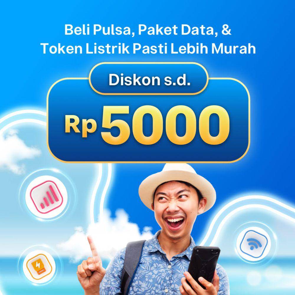 Beli pulsa, paket data, dan token listrik dengan diskon dari Bukalapak (instagram.com/@bukalapak)
