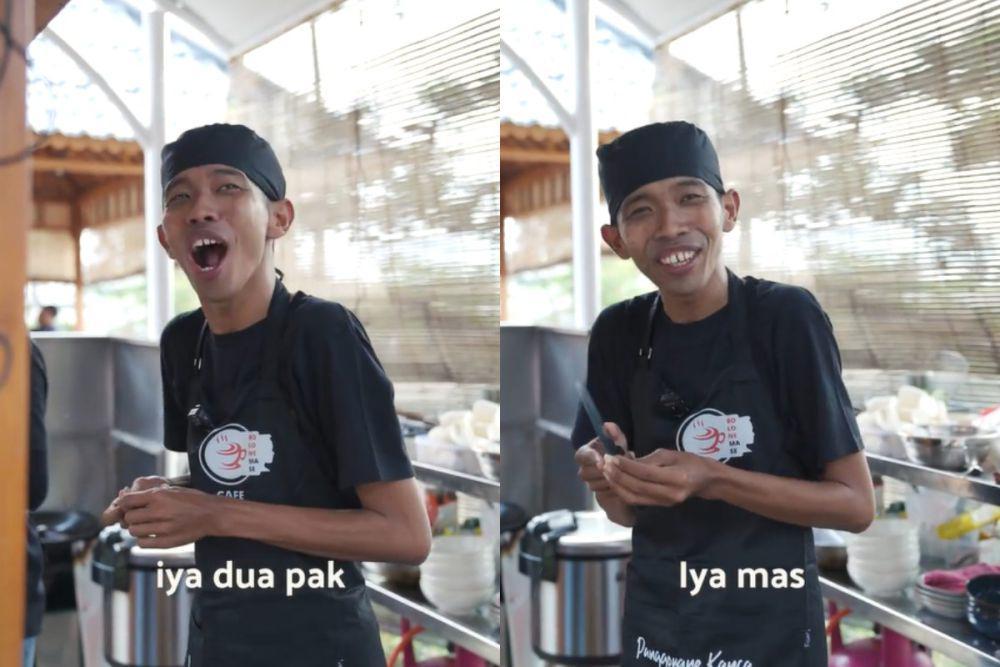 Gagal Nyaleg, 7 Potret Dede Sunandar Jadi Pelayan Kafe di PIK